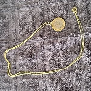 Vintage one cent pendant with chain.